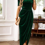 MYLA™ - Trendy Ruched Off-The-Shoulder Dress for Elegant Parties