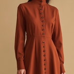 Cynthia | Stand Collar Maxi Dress