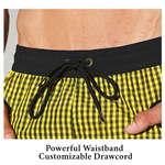 Men's Lightweight Moisture-Wicking Checkered Board Shorts