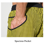 Men's Lightweight Moisture-Wicking Checkered Board Shorts