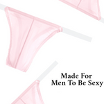 2 Pack Men's Seamless Semi-Transparent Thongs