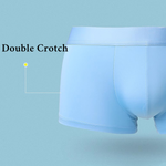 3 Pack Men's Ultra-thin Ice Silk Seamless Solid Trunks