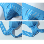 Men's Striped Breathable Support Underwear with Separate Pouch