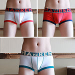 3 Pack Men's Spliced Color Breathable Cotton Trunks