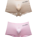 2 Pack ALLMIX Men's Seamless 3D Convex Pouch Trunks