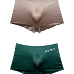 2 Pack ALLMIX Men's Seamless 3D Convex Pouch Trunks