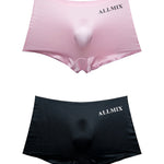 2 Pack ALLMIX Men's Seamless 3D Convex Pouch Trunks