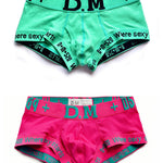 2 Pack Men's Low-rise Sexy Side Opening Pocket Trunk