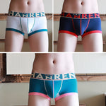 3 Pack Men's Spliced Color Breathable Cotton Trunks