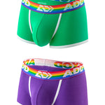 2 Pack Men’s Large Pouch Rainbow Trunks