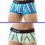2 Pack Men's Colorful Striped U Convex Pouch Trunks