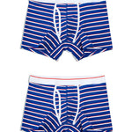 2 Pack European Luxury Brand Personalized Striped Men's Underwear