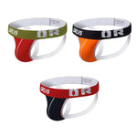3 Pack Men's U-Pouch Striped Sexy Jockstraps