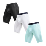 3 Pack Men's Anti-Chafing Seamless Running Briefs