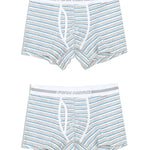 2 Pack European Luxury Brand Personalized Striped Men's Underwear