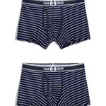 2 Pack European Luxury Brand Personalized Striped Men's Underwear