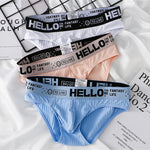 Men's Cotton Ribbed Breathable Briefs with 3D Pouch