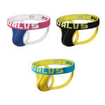 3 Pack Men's U-Pouch Striped Sexy Jockstraps