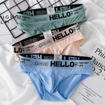 Men's Cotton Ribbed Breathable Briefs with 3D Pouch