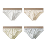 4 Pack Men's Ultra-Soft Cotton Seamless Comfort Supportive Fit Briefs