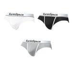 3 Pack Men's Low-Rise Mesh Supportive Fit Stretch Fit Basic Briefs