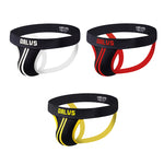 3 Pack Men's U-Pouch Striped Sexy Jockstraps