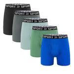 5 Pack Men's Fly Opening All-Day Freshness Zero-Irritation Snug Fit Comfy Boxers Briefs