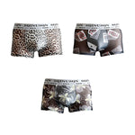 3 Pack Men's Ice Silk Mesh Breathable Printed Odor-Control Trunks