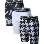 3 Pack Men's Stretchy for Outdoor Quick-Dry Compression Activewear Tights