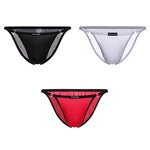 4 Pack Men's Cooling Touch Adjustable Ice Silk Bikinis