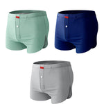 3 Pack Men's Ice Silk Loose-Fit Wide Comfy Waistband Soft Boxer Shorts