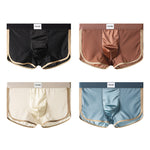 4 Pack Men's Ice Silk Mesh Trunks with Antibacterial Pouch and Cooling Comfort