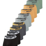 10 Pack Men's Comfy Waistband Lightweight & Airy Quick-Dry Mid-Rise Trunks