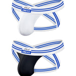 2 Pack Men's Sexy Low-Rise Breathable Trendy Design Lightweight Jockstrap