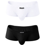 2 Pack Men's Comfy Low-rise Contoured Pouch Trunks