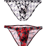 Men's Rhombus Check Pattern Pouch Briefs