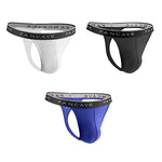 3 Pack Men's Modal U-Pouch Mid-Rise Thongs
