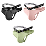 3 Pack Men's Sexy Ice Silk Mesh Breathable Erotic Thong & Strings