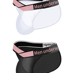 2 Pack Men’s Sexy Bikini with See-through Pouch