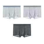 3 Pack Men's Lightweight & Airy Seamless Comfort Ice Silk Trunks
