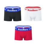 3 Pack Men's Solid Color Sports Breathable Cotton Large Pouch Boxer Briefs