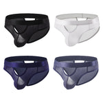 4 Pack Men's Sexy Striped Design Day-Long Comfort Soft-Touch Waistband Bikini