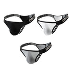 3 Pack Men's Comfy Wide Waistband Breathable Durable Stretch Thongs