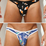 2 Pack Men's U-Pouch Low-Rise Thong