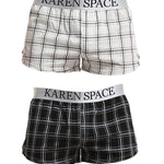 2 Pack Men's Thin & Breathable for Home & Sleep Plaid Boxers