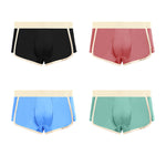 4 Pack Men's Premium Cotton Antibacterial Mid-Rise Ultra-Soft Trunks