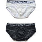 2 Pack Men's Low-Rise Sexy Lace U-Pouch Briefs