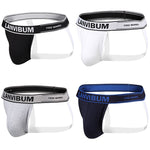 4 Pack Men's Mid-Rise Sexy Comfortable Cotton Jockstrap