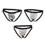 3 Pack Men's Leopard Print Ice Silk Mesh Jockstraps with 3D Pouch Breathable Support