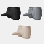 3 Pack Men's Ice Silk Dual Pouch Cooling Breathable Lightweight Trunks